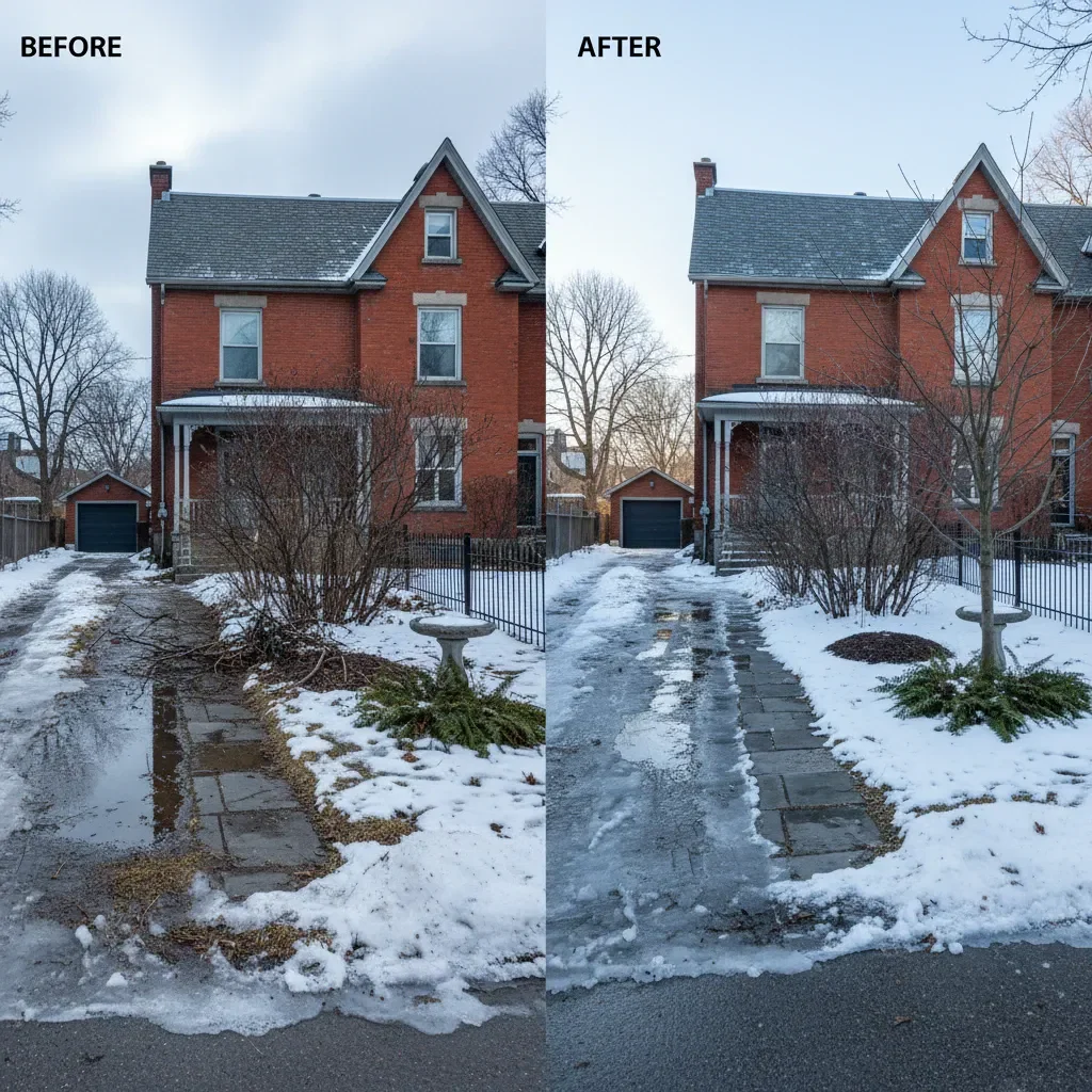 Tree Service transformation - before and after by Krause Steinverkauf in Québec